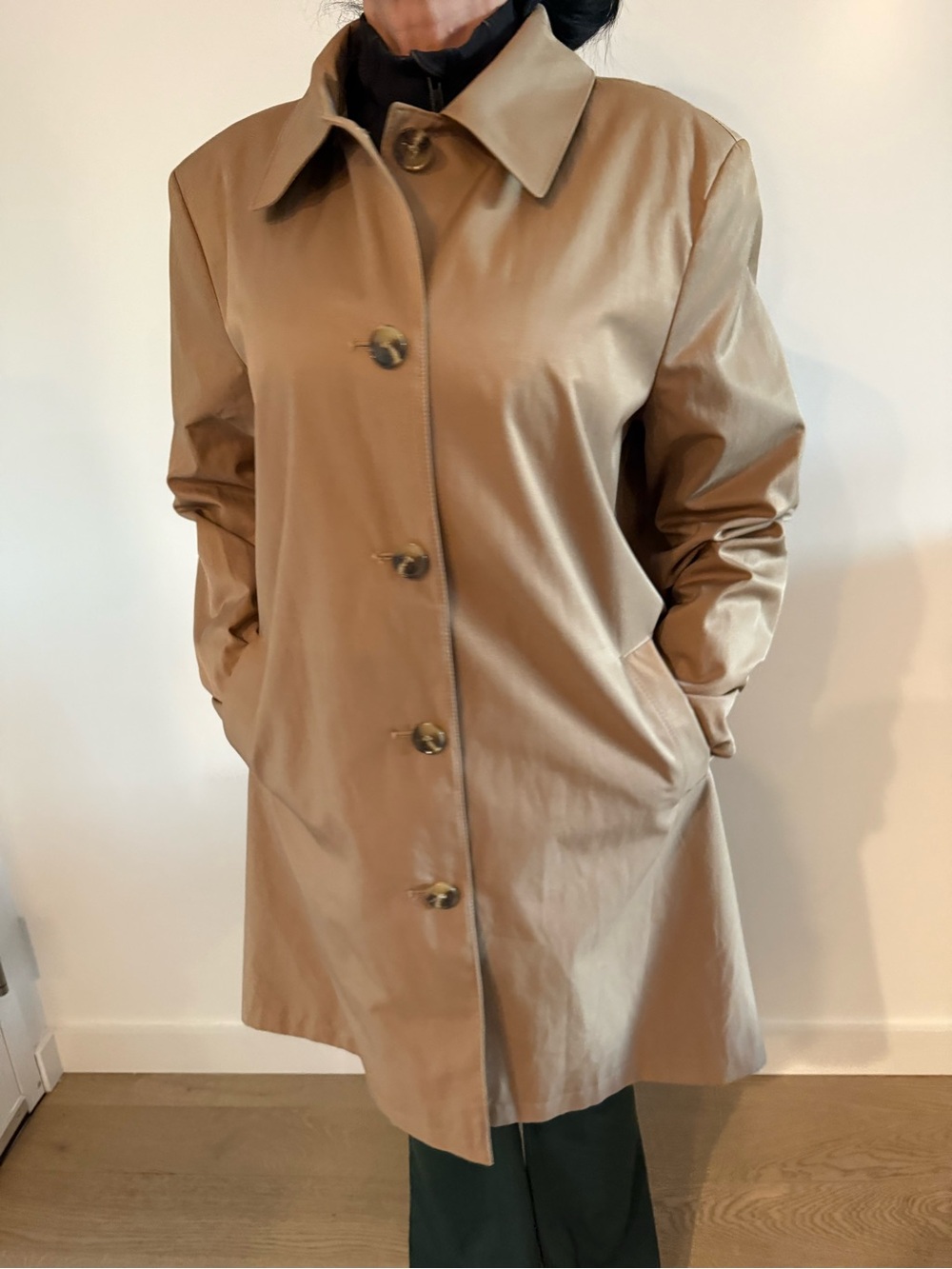 Ralph Lauren Camel Trench Coat with Button Front